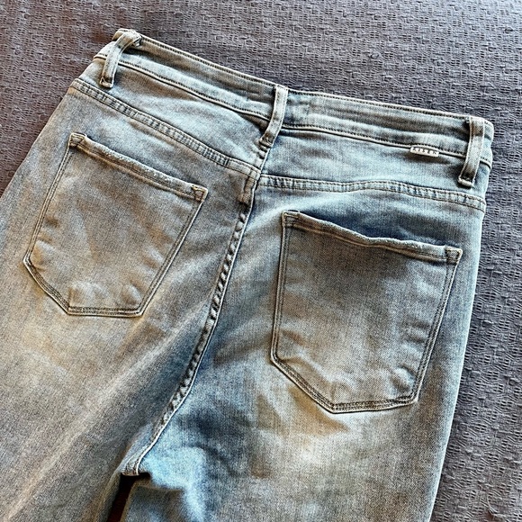 Risen Jeans Criss-Cross Distressed Flare Size 13/31 - Picture 7 of 8
